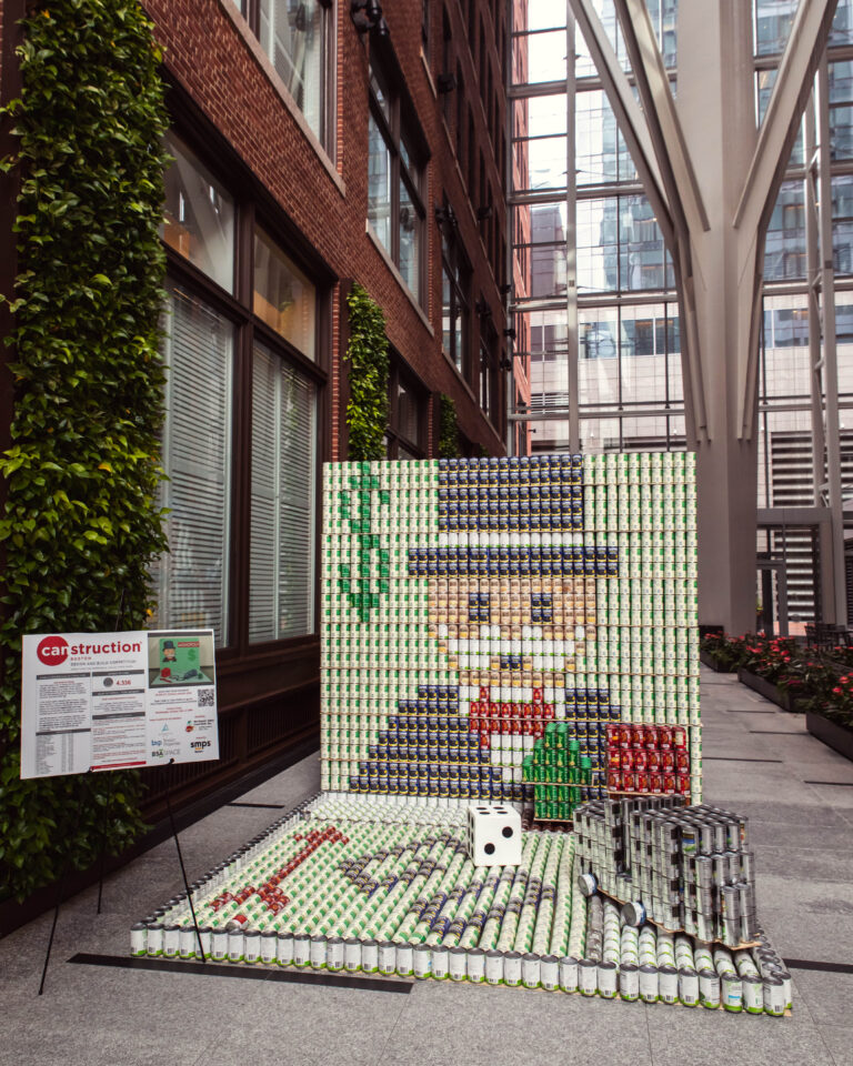Canstruction Boston 2026: Fictional Worlds - Atlantic Wharf